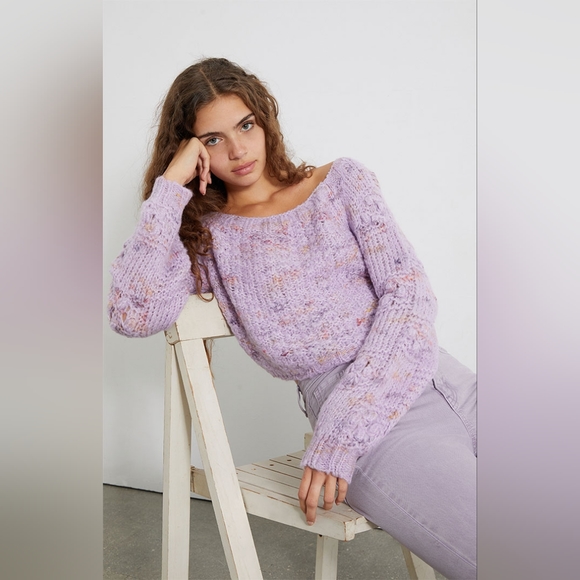 Free People Sweaters - Free People Violet Glow Combo Sunset Cloud Womens Jumper